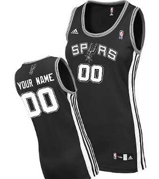 Womens Customized San Antonio Spurs Black Basketball Jersey